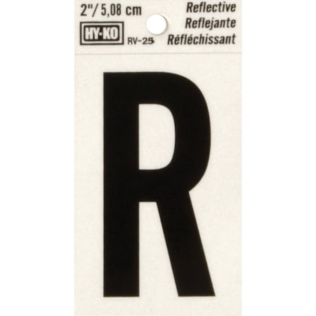 Hy-Ko Vinyl 2 In. Reflective Adhesive Letter, R RV-25/R